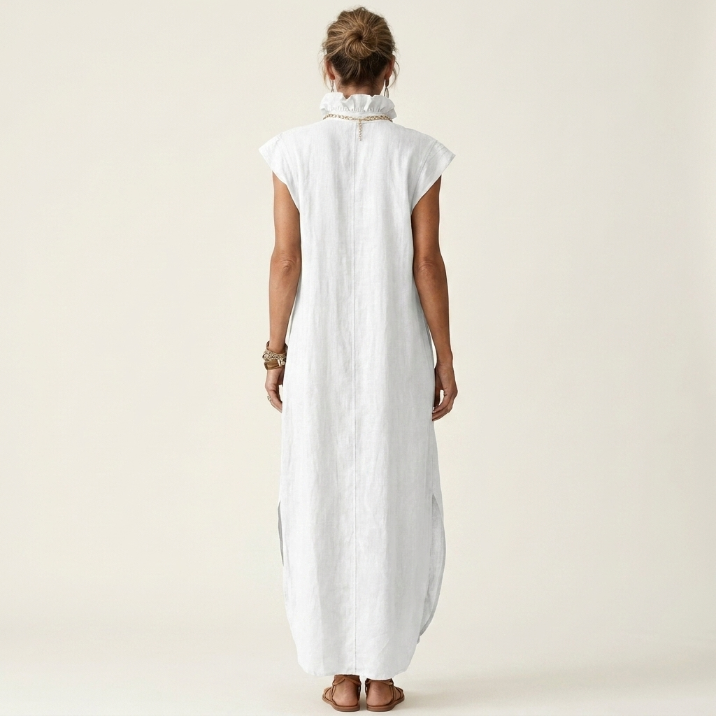 Hera | Maxi Dress with Ruffle Collar