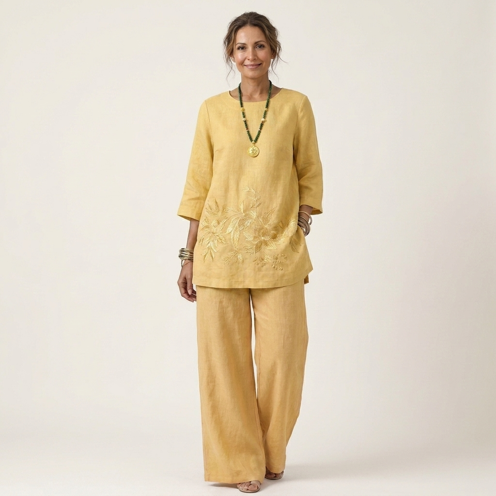 Jenneth | Tunic Top & Wide-Leg Pants Set