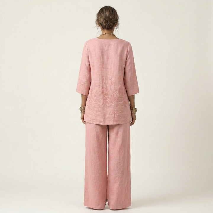 Jenneth | Tunic Top & Wide-Leg Pants Set