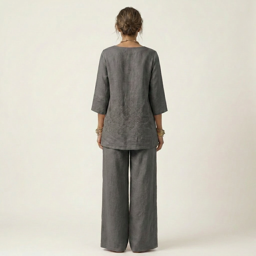 Jenneth | Tunic Top & Wide-Leg Pants Set
