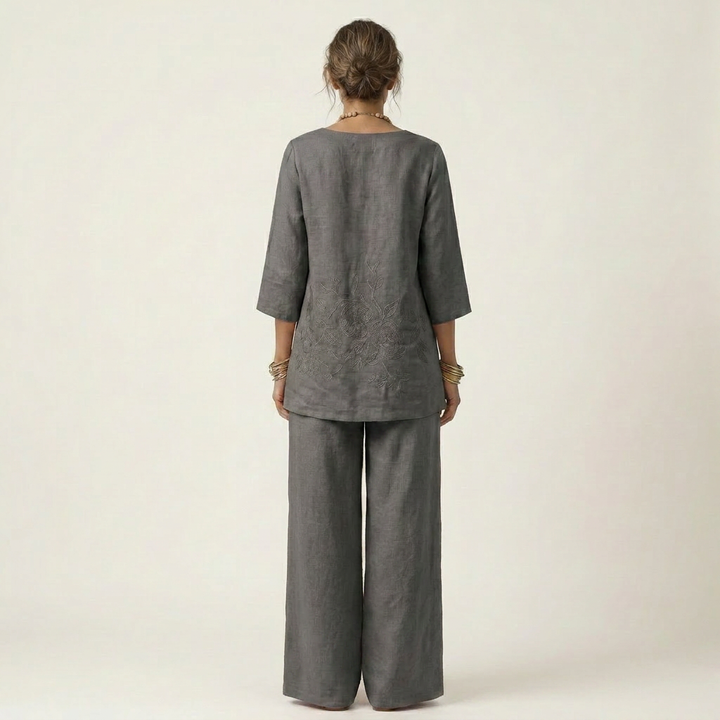 Jenneth | Tunic Top & Wide-Leg Pants Set