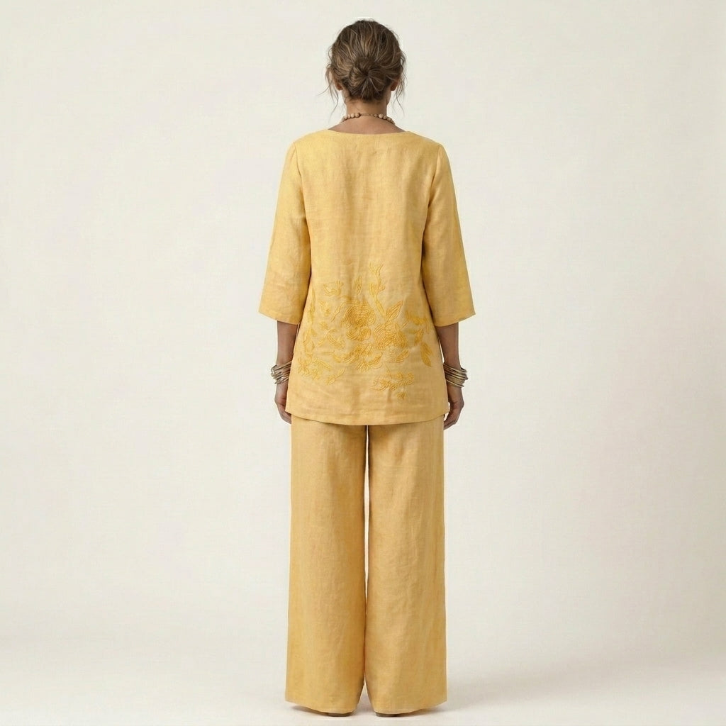 Jenneth | Tunic Top & Wide-Leg Pants Set