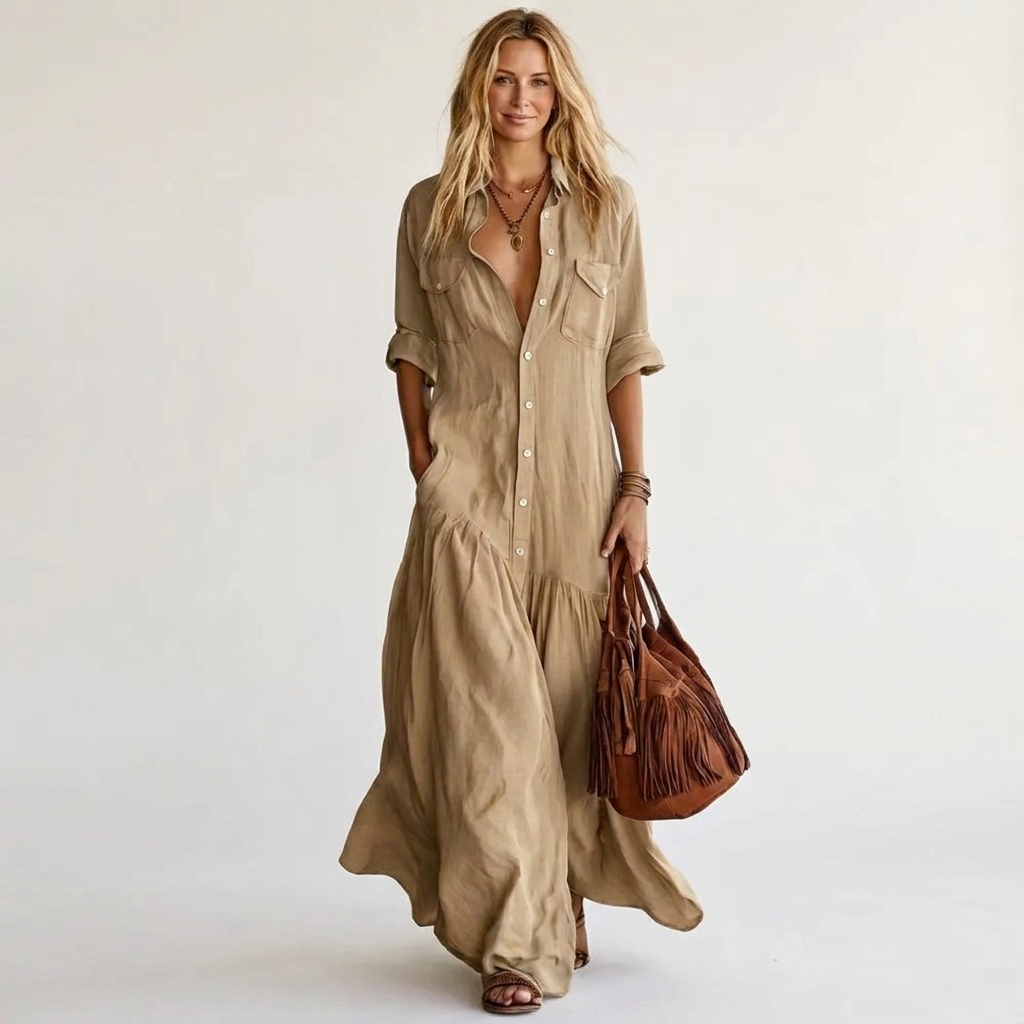 Romie | Maxi Shirt Dress