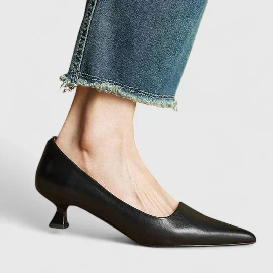 Sleek Orthopedic Real Leather Heels