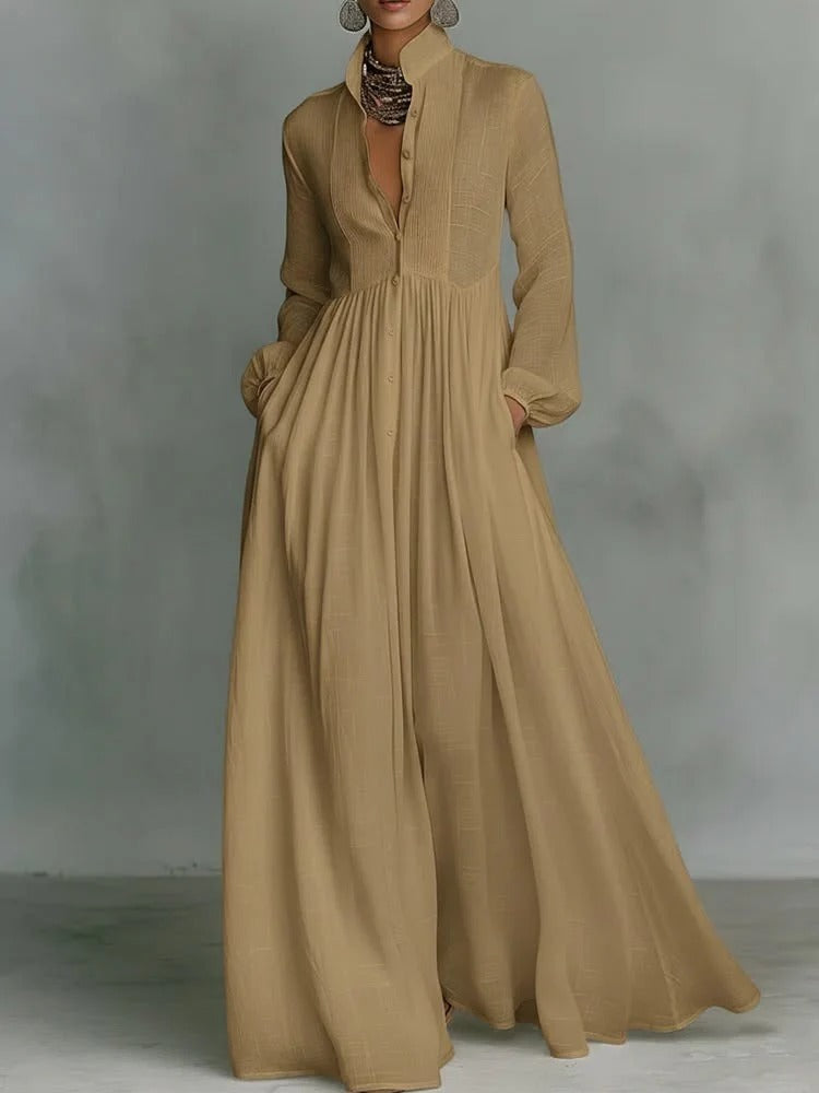 Grace | Flowing Button-Front Maxi Dress