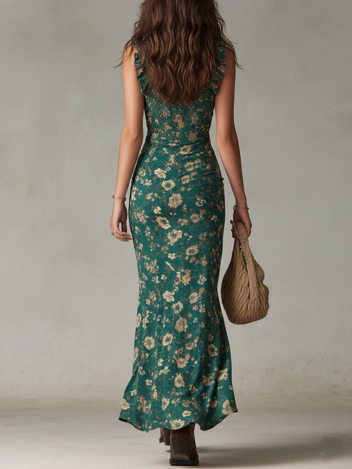 Zara™ | Bohemian Floral Ruched Maxi Dress