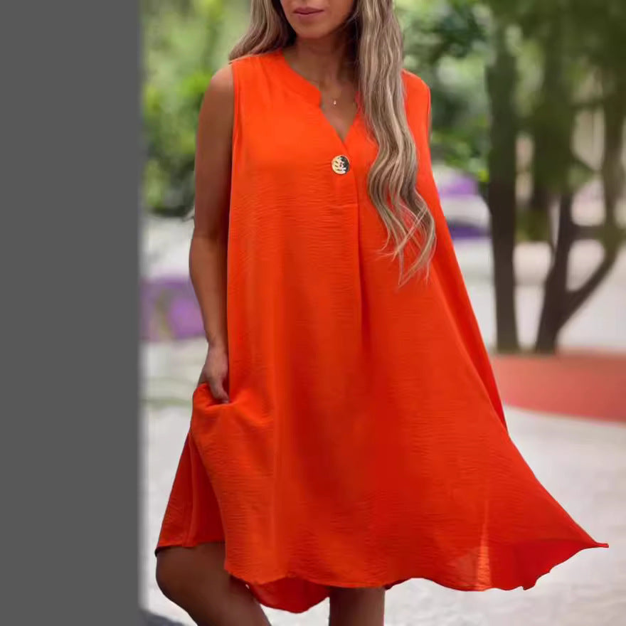 Elsie™ | Sleeveless V-neck Dress