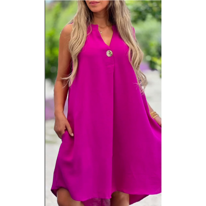 Elsie™ | Sleeveless V-neck Dress