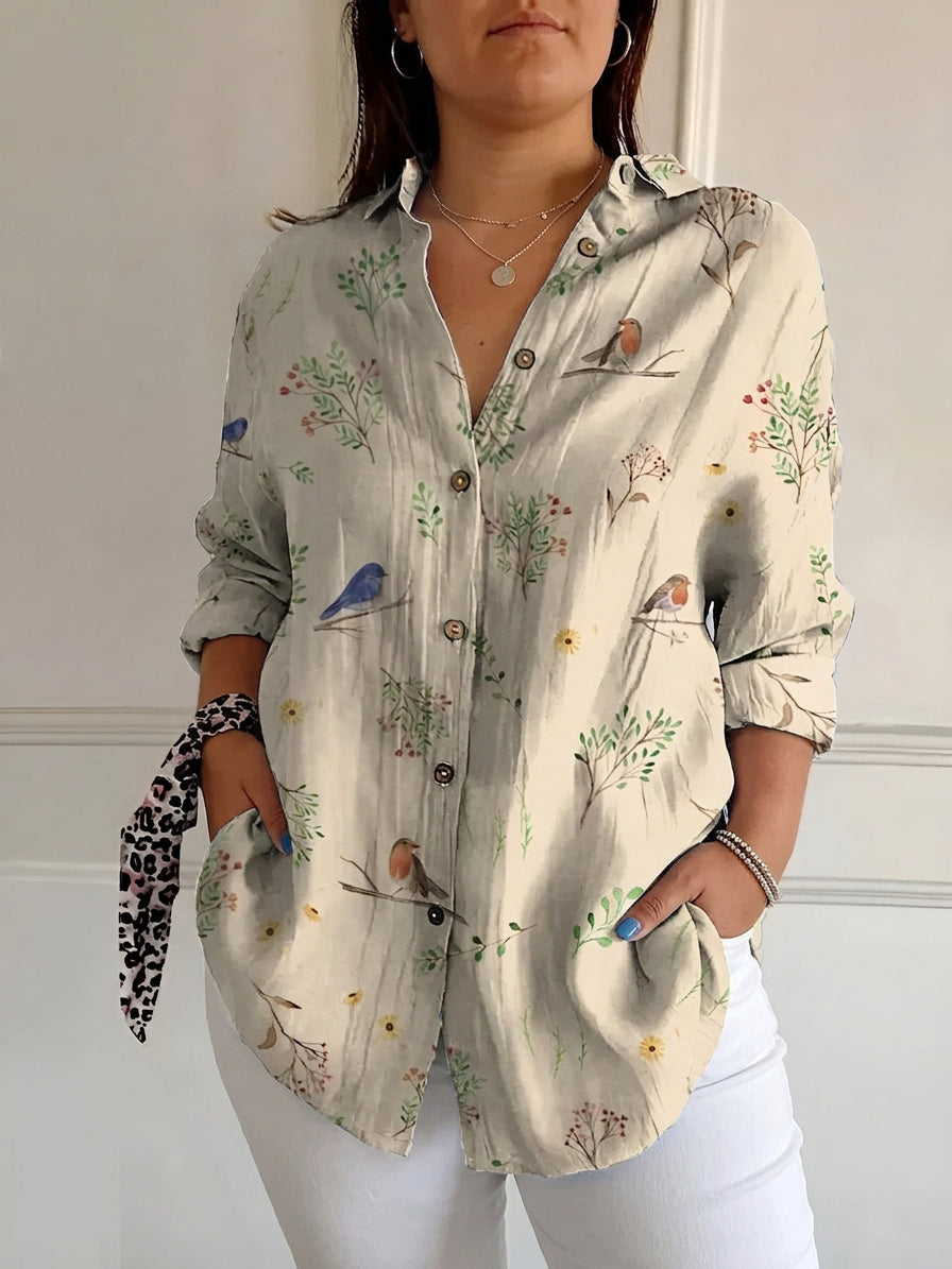 Opaline | Chic Blouse with Whimsical Prints