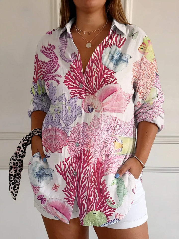 Opaline | Chic Blouse with Whimsical Prints