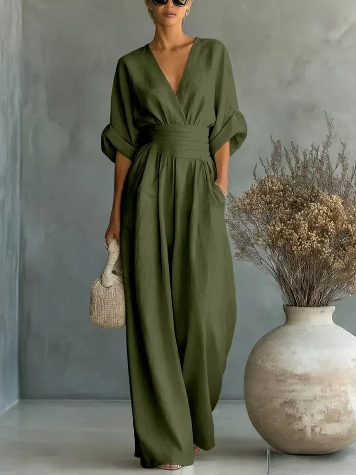 The Capella | V-Neck High-Waist Jumpsuit