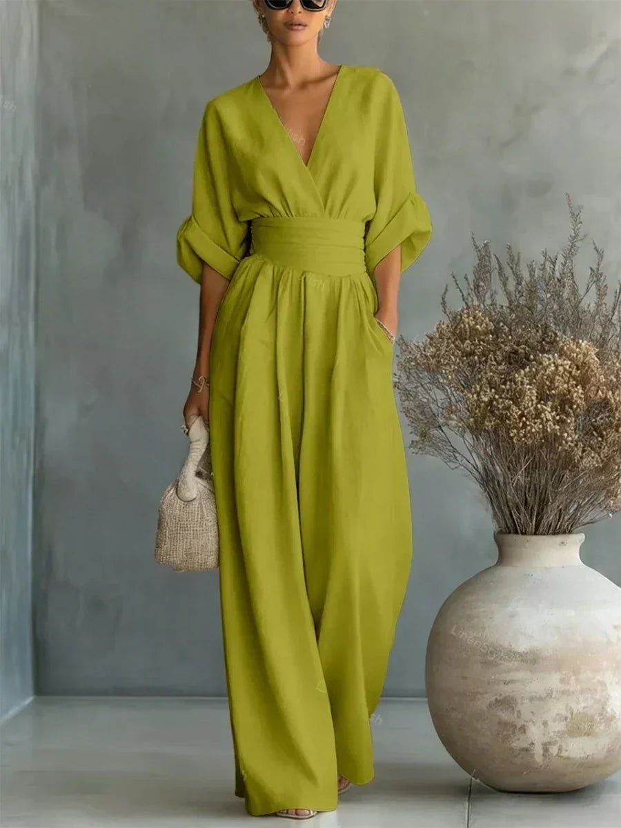 The Capella | V-Neck High-Waist Jumpsuit